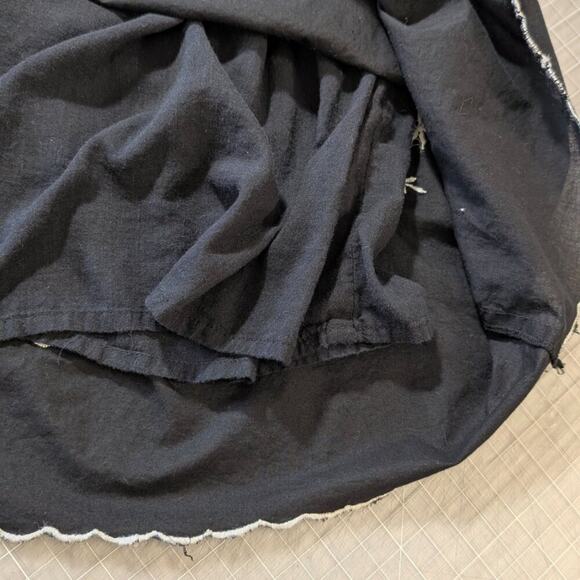 Blue Plate embroidered and lined black cotton skirt, size PP - Picture 5 of 6
